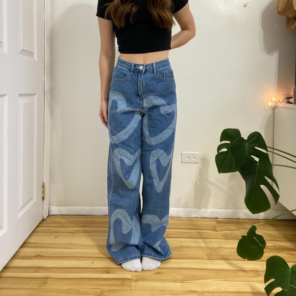slouchy wide leg jeans - Picture 2 of 3